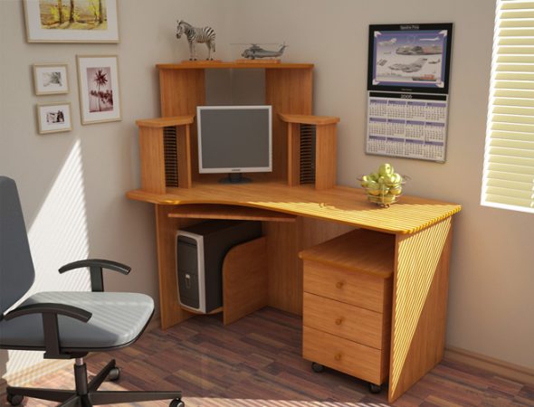 ركن الكمبيوتر ضوء مكتب اللون