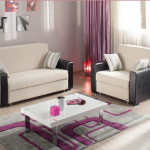 كرسي سرير أبيض أسود