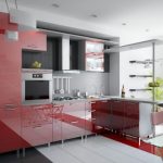 تصميم المطبخ لامعة