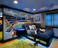 غرفة نوم في سن المراهقة الداخلية