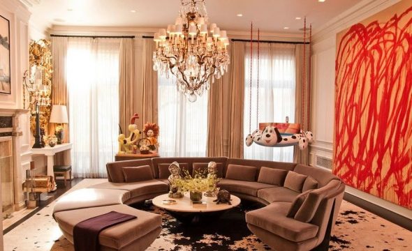 الأفكار أريكة البني