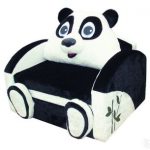 كرسي بذراعين M-Style Panda أبيض-أسود