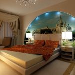 سرير مزدوج البيج