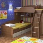 سرير بطابقين علوي