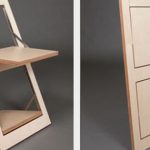 كرسي قابل للطي مصنوع من الخشب الرقائقي