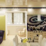 تصميم المطبخ الأنيق مع أريكة