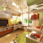 غرفة مراهق بألوان خضراء