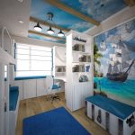 غرفة مراهق مشرق