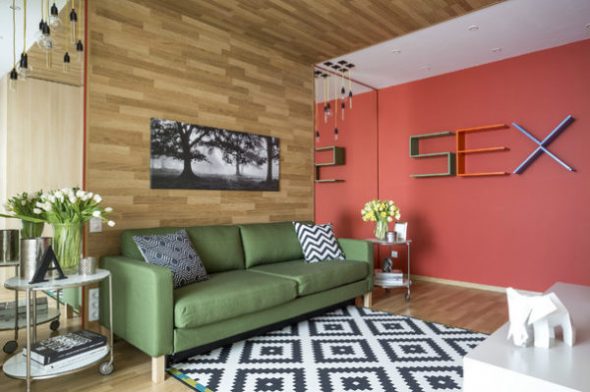 تصميم أريكة خضراء