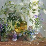 زهرة النفط الطلاء