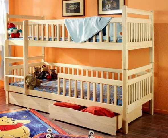 الزان سرير بطابقين