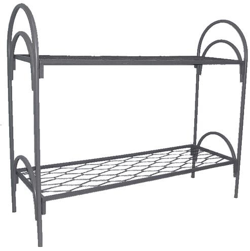 سرير بطابقين معدني نصف دائري