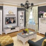 مضمد في غرفة المعيشة الداخلية