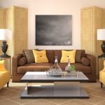 اللون البني في الداخل