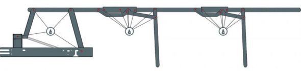 تزييت إطار آلية قابلة للطي