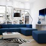 مزيج من الأزرق والأبيض