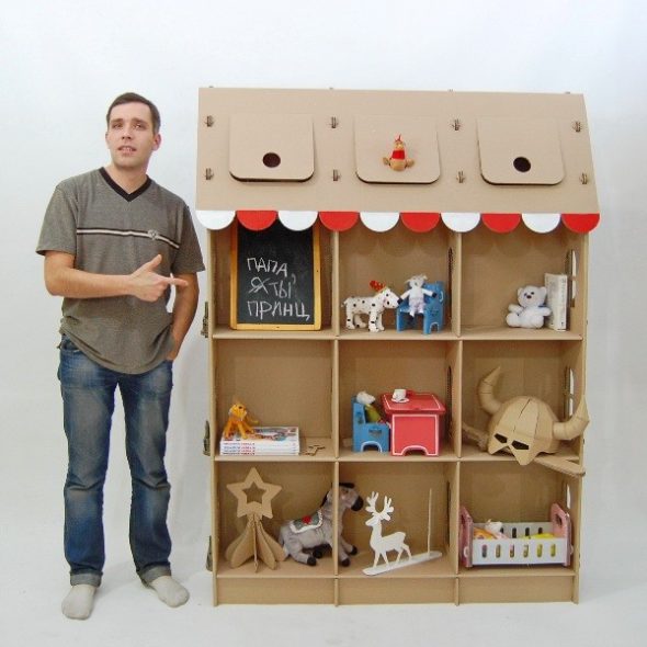 رف للحضانة من الورق المقوى