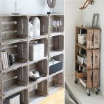 رفوف من صناديق الفاكهة