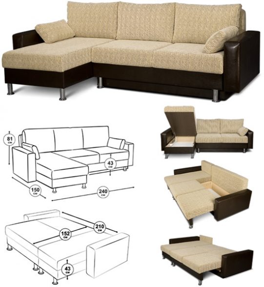 صوفا زاوية Palermo من لاغونا