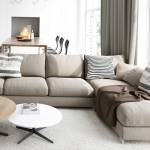 صوفا زاوية في الداخل من المنزل