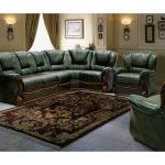 ركن صوفا بلون أخضر داكن