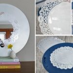 مرآة مع إطار رسمت - مخرمة وأنيقة