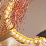 تزيين المرآة باستخدام المعكرونة