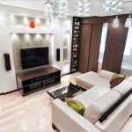 صوفا زاوية في غرفة المعيشة