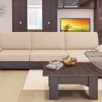 أريكة في غرفة المعيشة