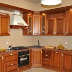 مجموعة المطبخ الزاوية الخشب