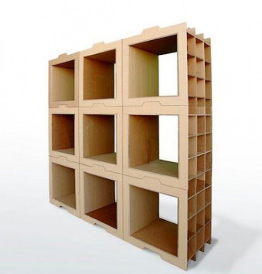 رف كرتون مستطيل