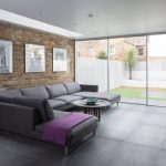 صوفا زاوية في غرفة المعيشة