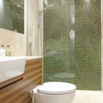 طاولة السرير تحت الصورة بالوعة الحمام