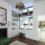 رفوف غرفة المعيشة الزاوية