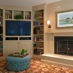 رفوف غرفة المعيشة الزاوية