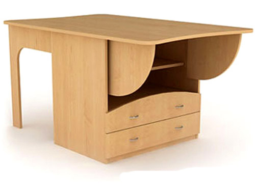 كتاب طاولة كبير مع أدراج ورفوف