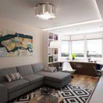 تصميم وتخطيط شقة من غرفة واحدة