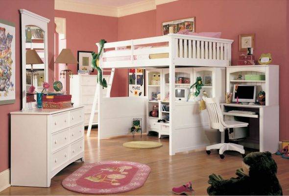 طاولة سرير ابيض