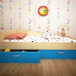 سرير للأطفال مع أدراج من 3 سنوات