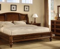 سرير لغرفة النوم من الصورة الخشبية الصلبة