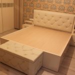 سرير مزدوج مع تنجيد ناعم