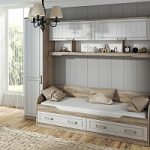 سرير مع أدراج بروفانس