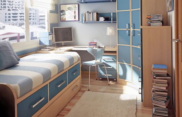 سرير مع أدراج للمراهق