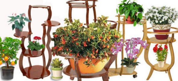 موقف زهرة مصنوعة من الخشب