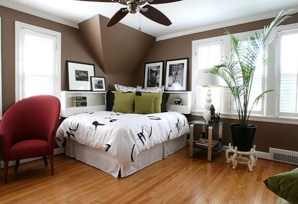 موقع السرير في الزاوية