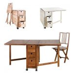 كتاب طاولة مع أدراج ورفوف - أثاث مريح للشقق الصغيرة