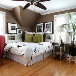 سرير زاوية في غرفة النوم على الطراز الآسيوي