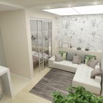 تصميم شقة من غرفة واحدة 35 متر مربع الصورة