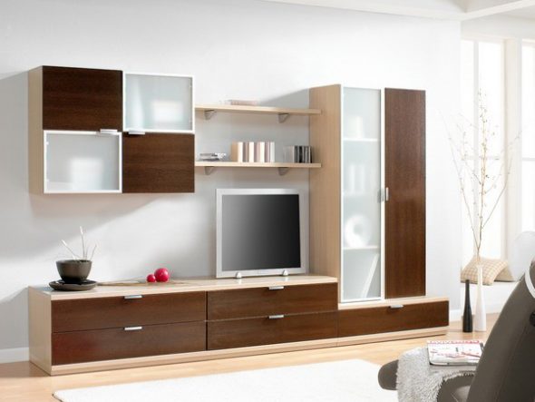 جدار الشريحة الجميلة لغرفة المعيشة