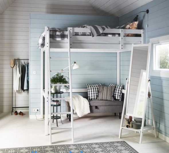 سرير ايكيا الأفكار الداخلية